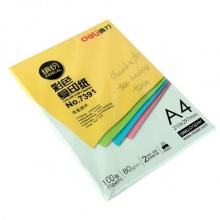 得力彩色復印紙7391 A4 80G 100張/包 25包/箱規(guī)格：80g 淺藍