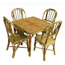 竹制餐桌餐椅圓桌套件庭院戶外快餐店飯店面館經(jīng)濟(jì)型竹子桌椅組合 小沙發(fā)