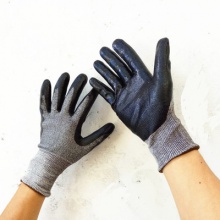 5級防切割手套 丁腈膠橡膠涂掌工作防護勞保